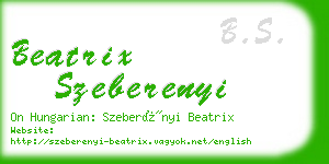 beatrix szeberenyi business card